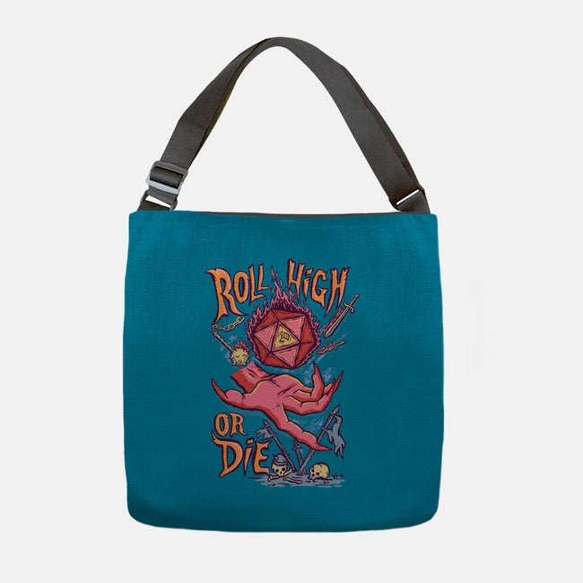 Roll High Or Die Evil-None-Adjustable Tote-Bag-marsdkart