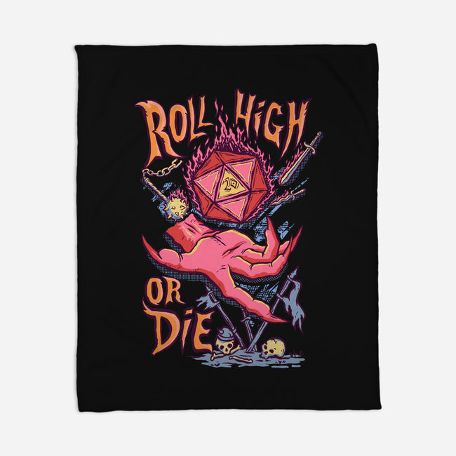 Roll High Or Die Evil-None-Fleece-Blanket-marsdkart