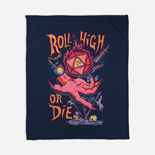 Roll High Or Die Evil-None-Fleece-Blanket-marsdkart