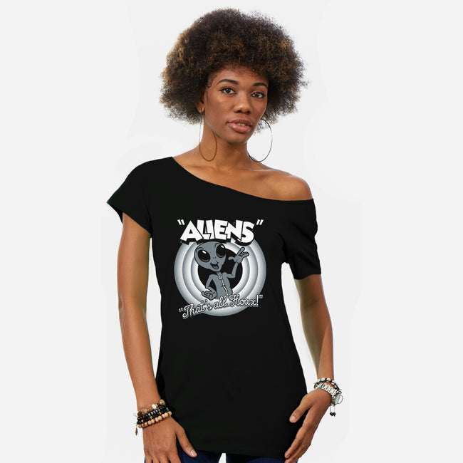 That's All Hoax-Womens-Off Shoulder-Tee-Nemons