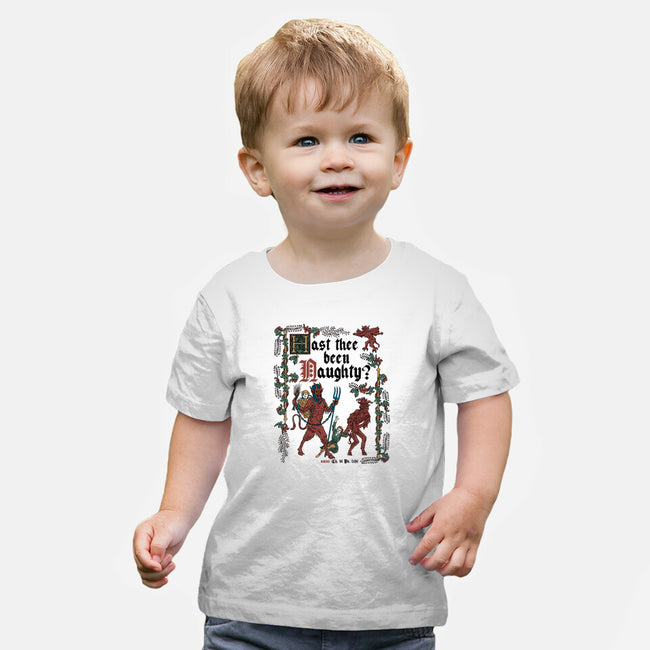 Krampus Medieval Style-Baby-Basic-Tee-Nemons