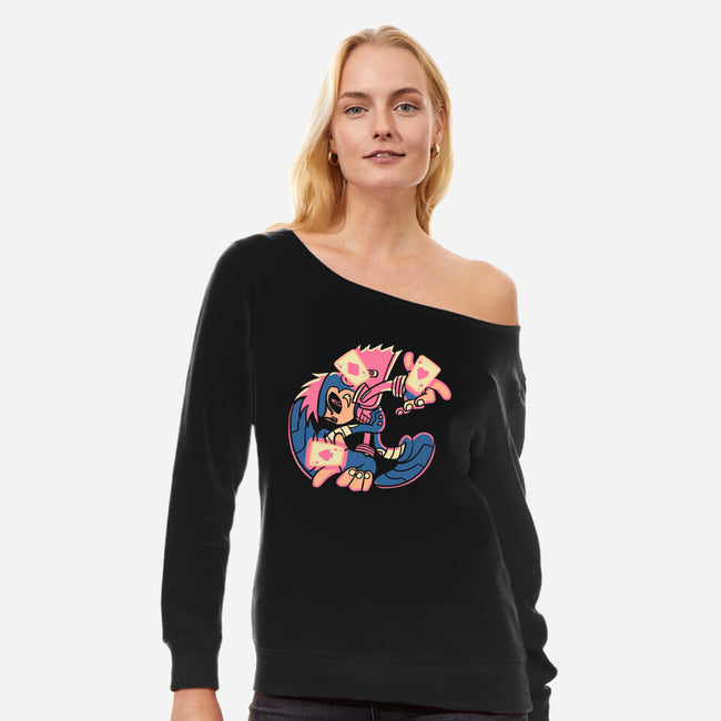 Gambic-Womens-Off Shoulder-Sweatshirt-naomori