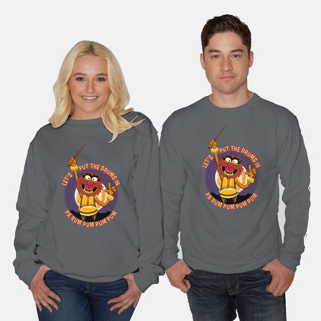 Animal Drummer Boy-Unisex-Crew Neck-Sweatshirt-rmatix