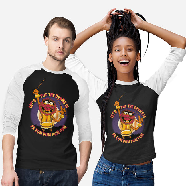 Animal Drummer Boy-Unisex-Baseball-Tee-rmatix