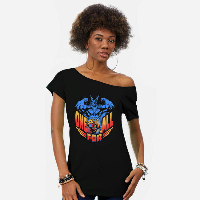 All Might-Womens-Off Shoulder-Tee-yumie