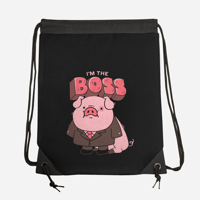 Pig Boss-None-Drawstring-Bag-yumie