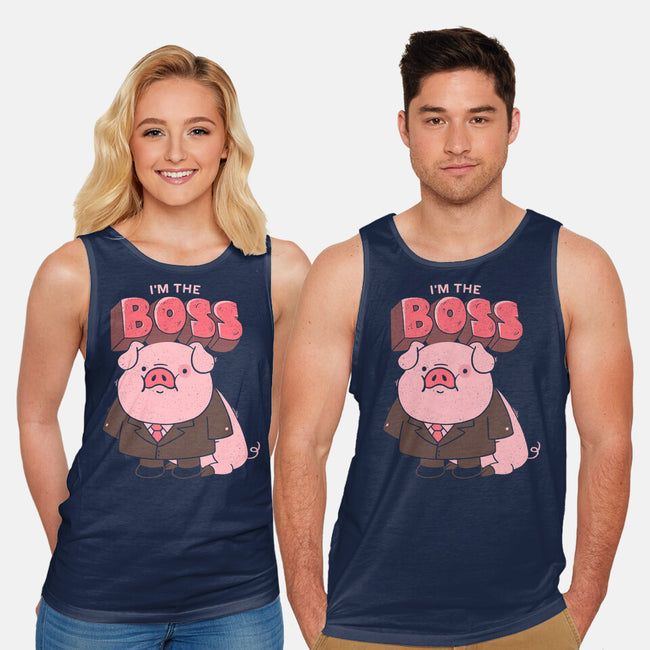 Pig Boss-Unisex-Basic-Tank-yumie