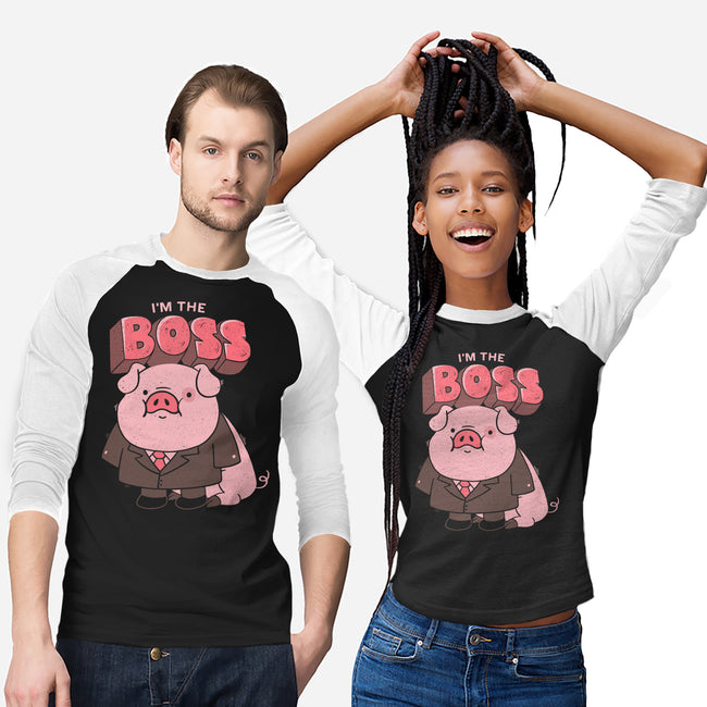 Pig Boss-Unisex-Baseball-Tee-yumie