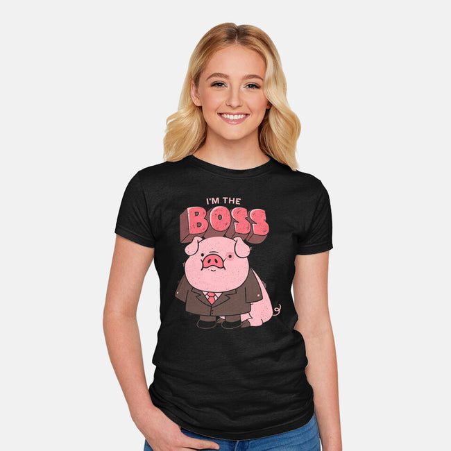 Pig Boss-Womens-Fitted-Tee-yumie