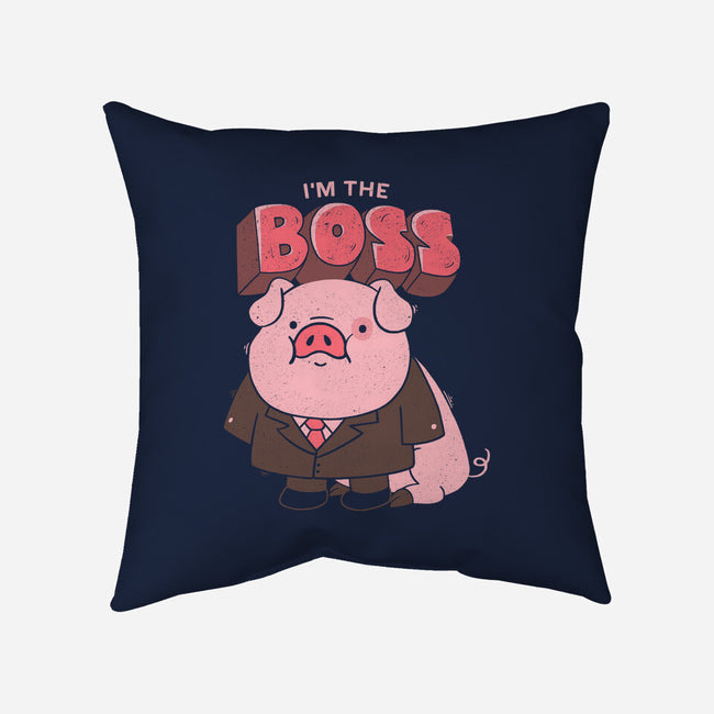 Pig Boss-None-Removable Cover w Insert-Throw Pillow-yumie