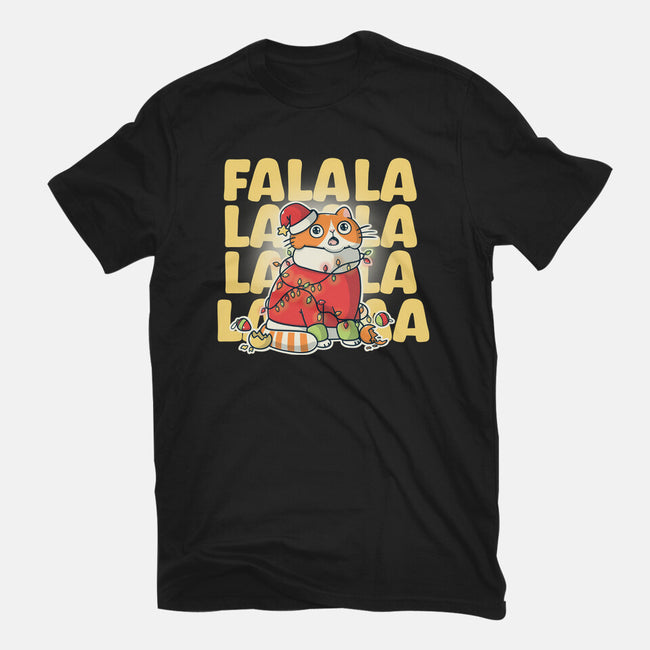 Meowy Falala Christmas-Unisex-Basic-Tee-Freecheese