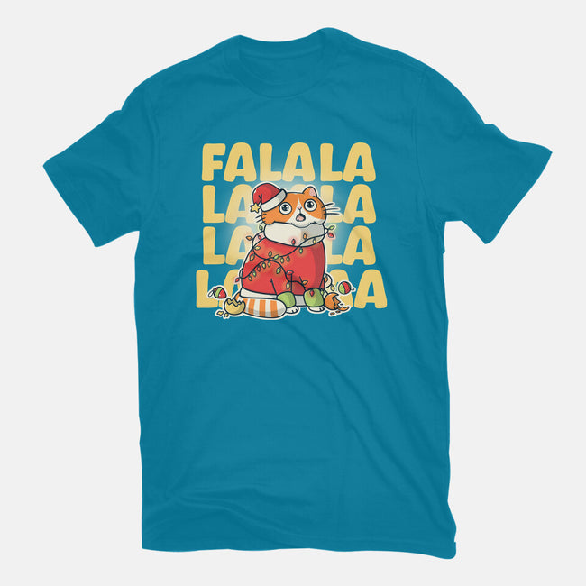 Meowy Falala Christmas-Mens-Basic-Tee-Freecheese