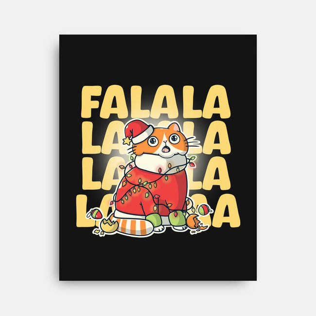 Meowy Falala Christmas-None-Stretched-Canvas-Freecheese