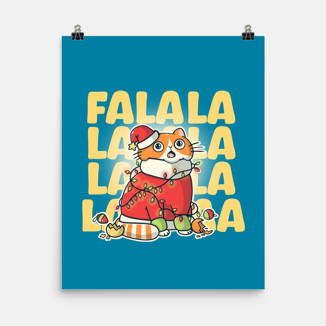 Meowy Falala Christmas-None-Matte-Poster-Freecheese