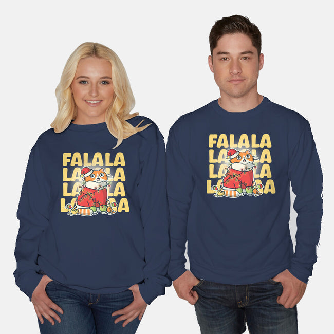 Meowy Falala Christmas-Unisex-Crew Neck-Sweatshirt-Freecheese