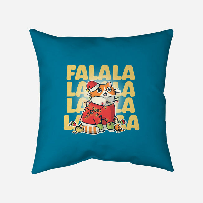 Meowy Falala Christmas-None-Removable Cover w Insert-Throw Pillow-Freecheese