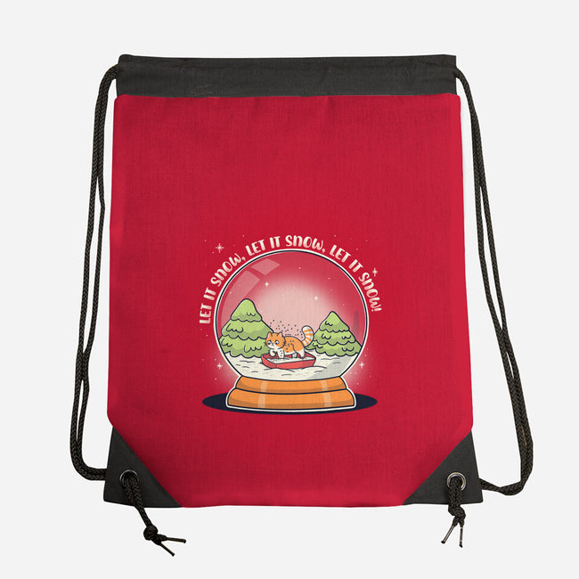 Let It Snowglobe-None-Drawstring-Bag-Freecheese