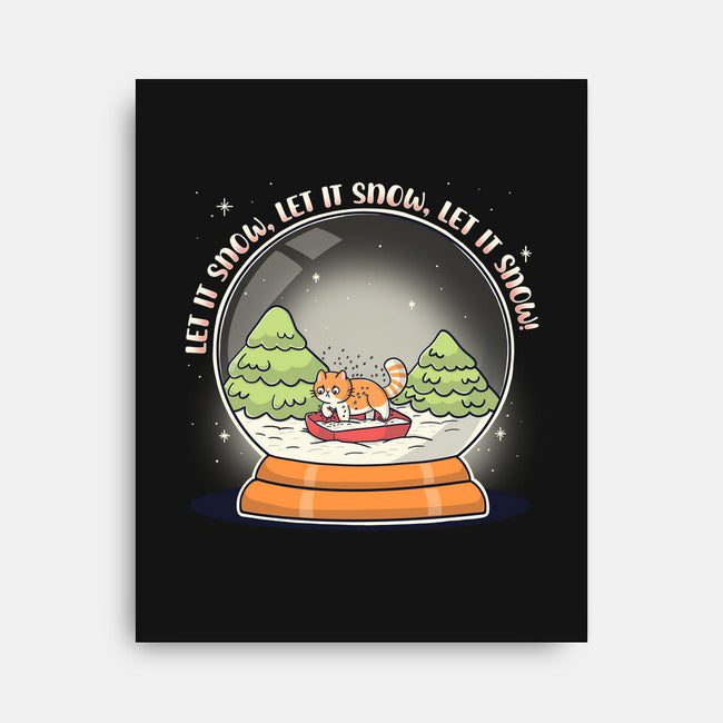 Let It Snowglobe-None-Stretched-Canvas-Freecheese