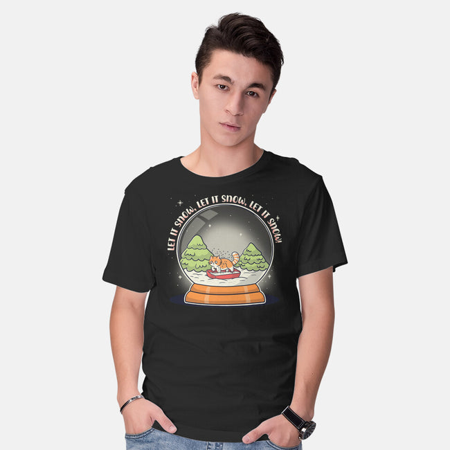 Let It Snowglobe-Mens-Basic-Tee-Freecheese