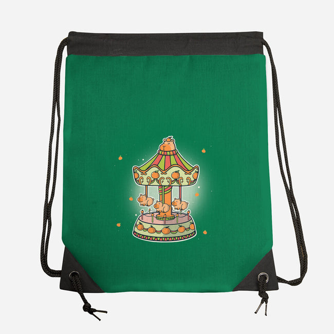 Capybara Park-None-Drawstring-Bag-Freecheese