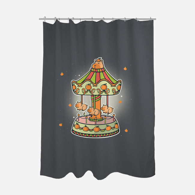 Capybara Park-None-Polyester-Shower Curtain-Freecheese