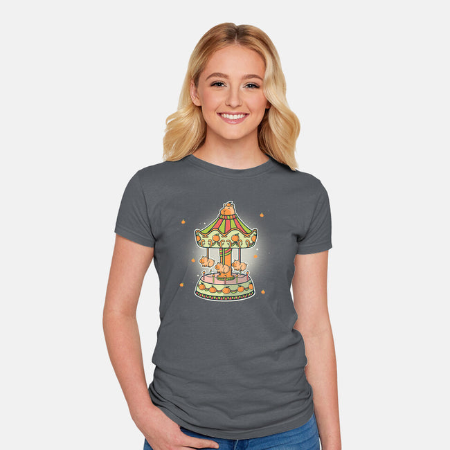 Capybara Park-Womens-Fitted-Tee-Freecheese