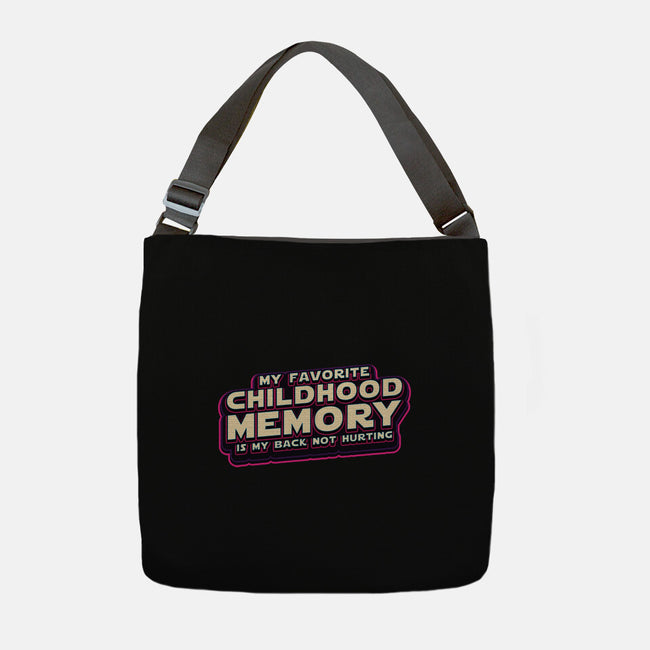 My Favorite Childhood Memory-None-Adjustable Tote-Bag-Whimsical Thinker