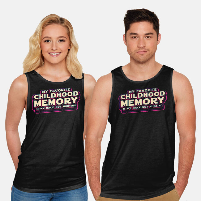 My Favorite Childhood Memory-Unisex-Basic-Tank-Whimsical Thinker