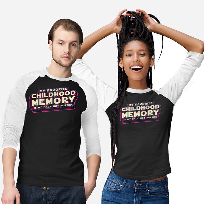 My Favorite Childhood Memory-Unisex-Baseball-Tee-Whimsical Thinker