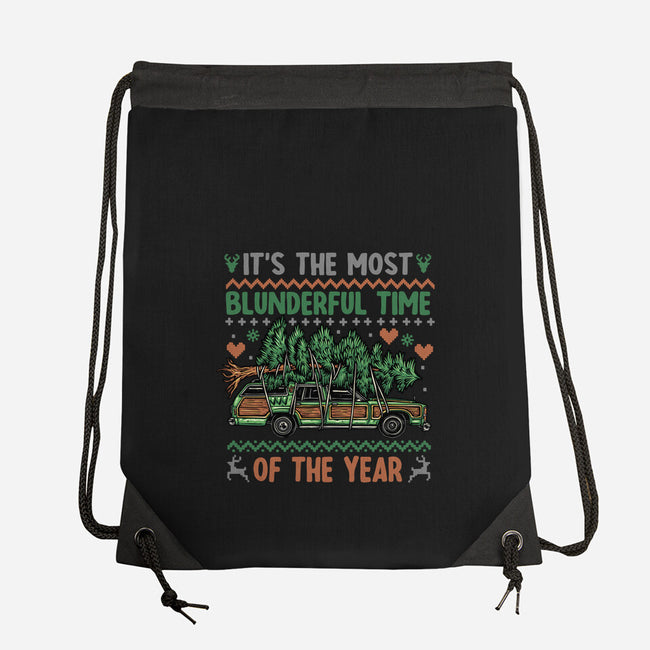 Blunderful Time-None-Drawstring-Bag-glitchygorilla