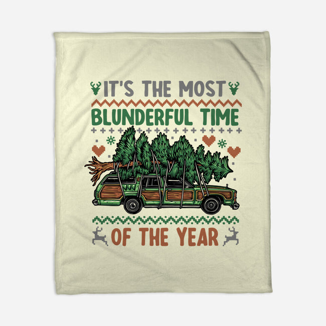 Blunderful Time-None-Fleece-Blanket-glitchygorilla