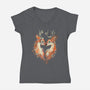 2 Deers In Love-Womens-V-Neck-Tee-kharmazero