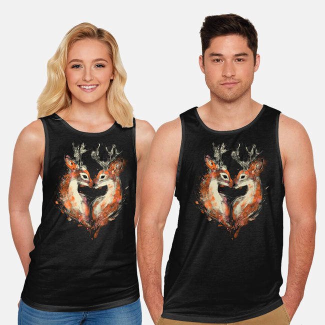 2 Deers In Love-Unisex-Basic-Tank-kharmazero