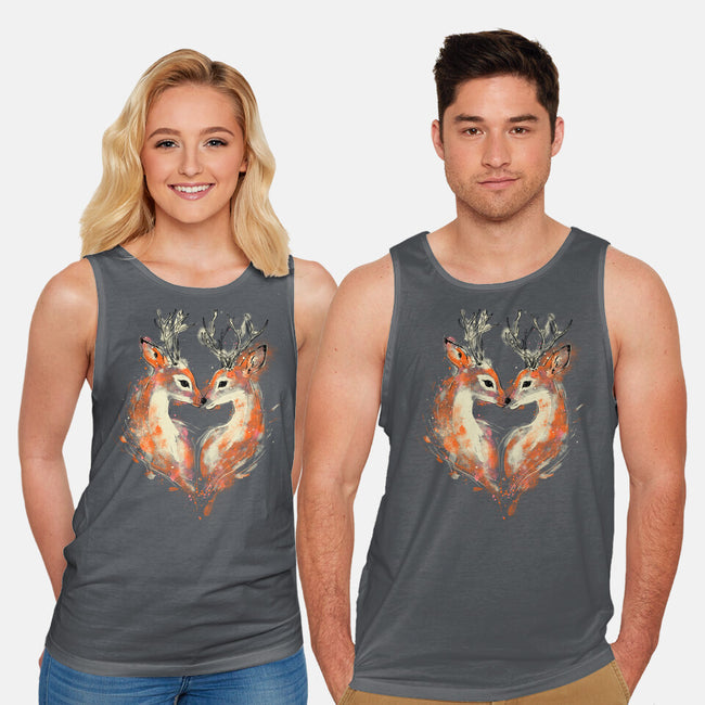 2 Deers In Love-Unisex-Basic-Tank-kharmazero