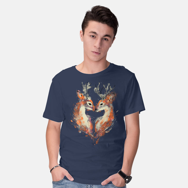 2 Deers In Love-Mens-Basic-Tee-kharmazero