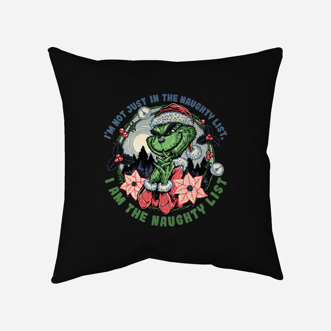 I Am The Naughty List-None-Removable Cover w Insert-Throw Pillow-glitchygorilla