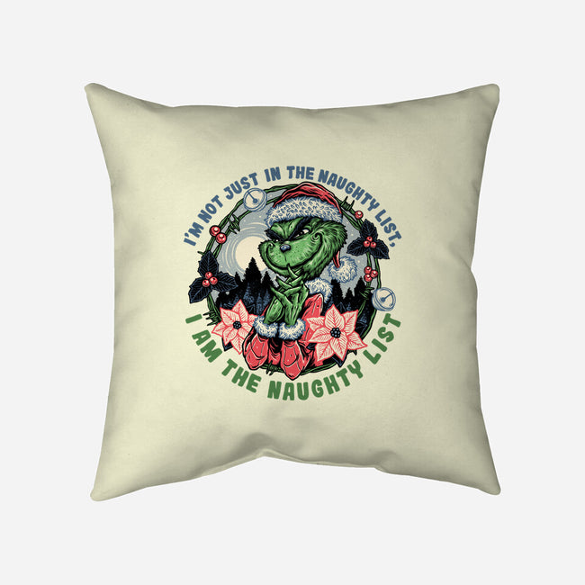 I Am The Naughty List-None-Removable Cover w Insert-Throw Pillow-glitchygorilla