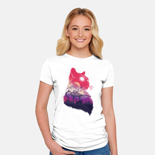 Galacticat-Womens-Fitted-Tee-hypertwenty