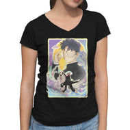 Great Wave Ken Takamura-Womens-V-Neck-Tee-hypertwenty