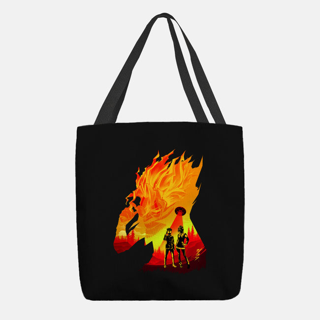 Dark Shadow Okarun-None-Basic Tote-Bag-hypertwenty