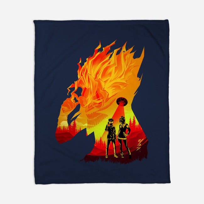 Dark Shadow Okarun-None-Fleece-Blanket-hypertwenty