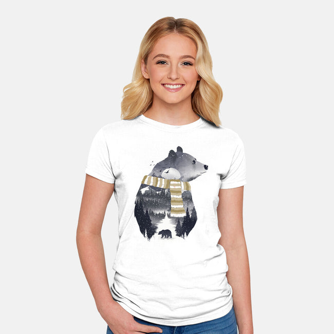 Cold Adventure Awaits-Womens-Fitted-Tee-dandingeroz