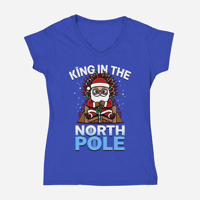 King In The North Pole-Womens-V-Neck-Tee-Boggs Nicolas