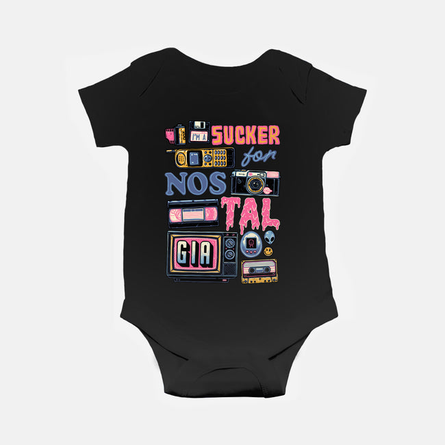 Sucker For Nostalgia-Baby-Basic-Onesie-glitchygorilla