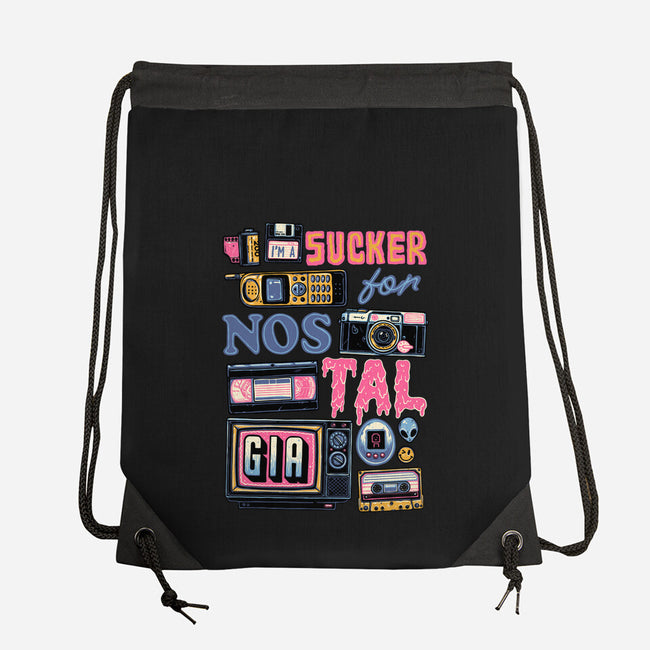 Sucker For Nostalgia-None-Drawstring-Bag-glitchygorilla