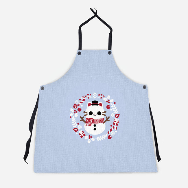 Furosty The Snowcat-Unisex-Kitchen-Apron-NemiMakeit