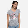 Furosty The Snowcat-Womens-V-Neck-Tee-NemiMakeit