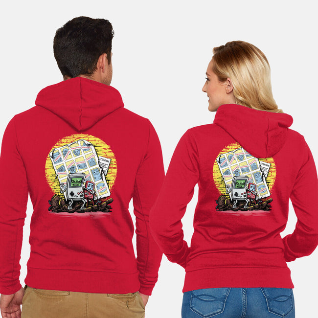 Days Of Tecnology Past-Unisex-Zip-Up-Sweatshirt-zascanauta