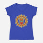 Super Sunflower-Womens-V-Neck-Tee-nickzzarto