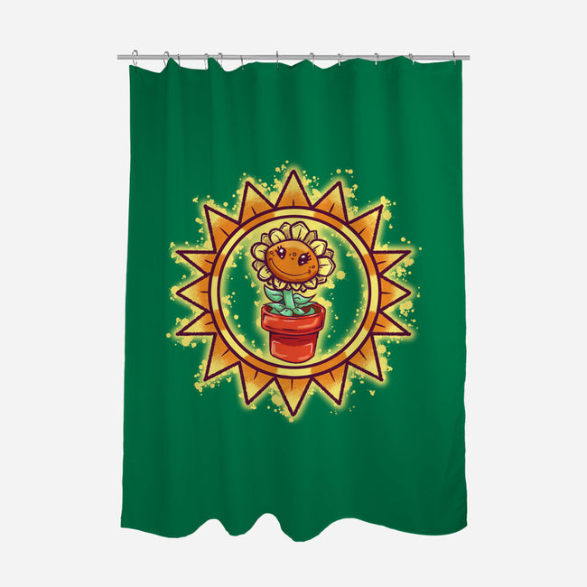 Super Sunflower-None-Polyester-Shower Curtain-nickzzarto